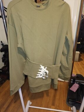 Fenty by puma, olive green, corset, waist sweatshirt, dress Size M